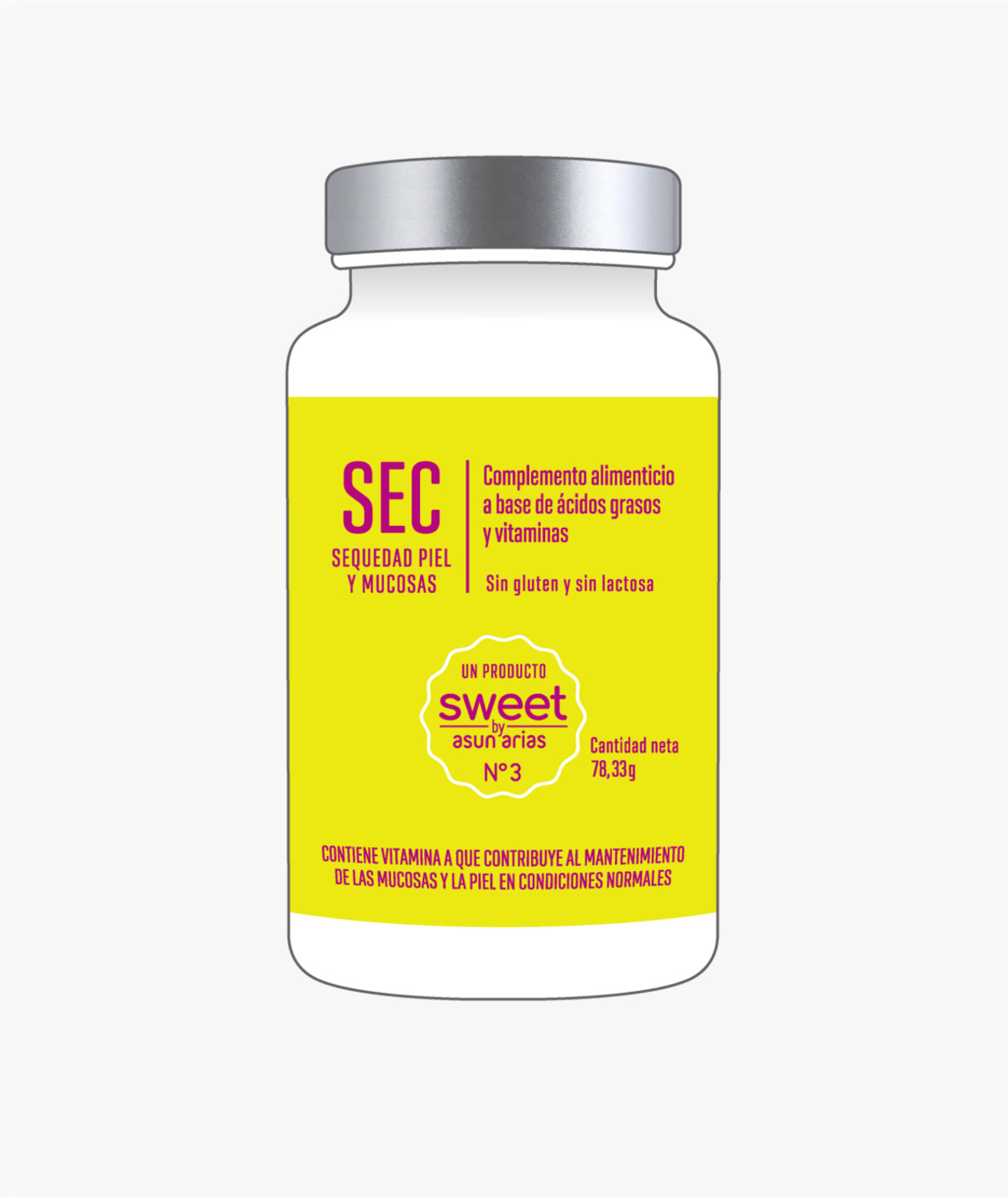 SWEET BY ASUN ARIAS Nº3 SEC SEQUEDAD PIEL Y MUCOSAS 60 PERLAS
