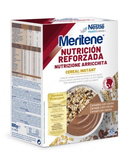MERITENE NUTRICIÓN REFORZADA CEREALES CON CACAO 20 RACIONES