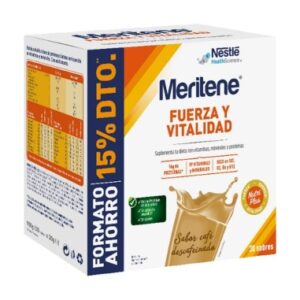MERITENE FUERZA Y VITALIDAD SABOR CAFÉ DESCAFEINADO 30 SOBRES