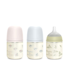 SUAVINEX POETRY BIBERON VIDRIO TETINA SILICONA FISIOLOGICA SX PRO 120ML +0M 1 UNIDAD
