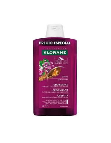 Klorane champu acelerador del crecimiento a la adenosina 400ml