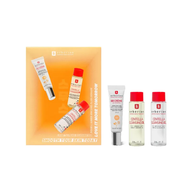Erborian pack kit bb cream dore centella cleansing