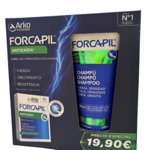 ARKOPHARMA FORCAPIL® ANTICAÍDA 30 COMPRIMIDOS + CHAMPÚ 200ML DE REGALO